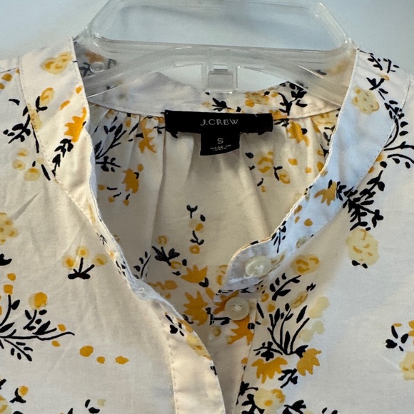 J Crew Floral Ruffle Sleeve Blouse - Picture 2 of 7